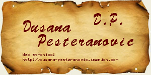 Dušana Pešteranović vizit kartica